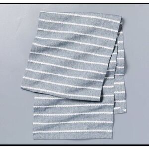 Hearth & Hand™ with Magnolia Blue Stripe Table Runner Dobby Woven Faded Blue New